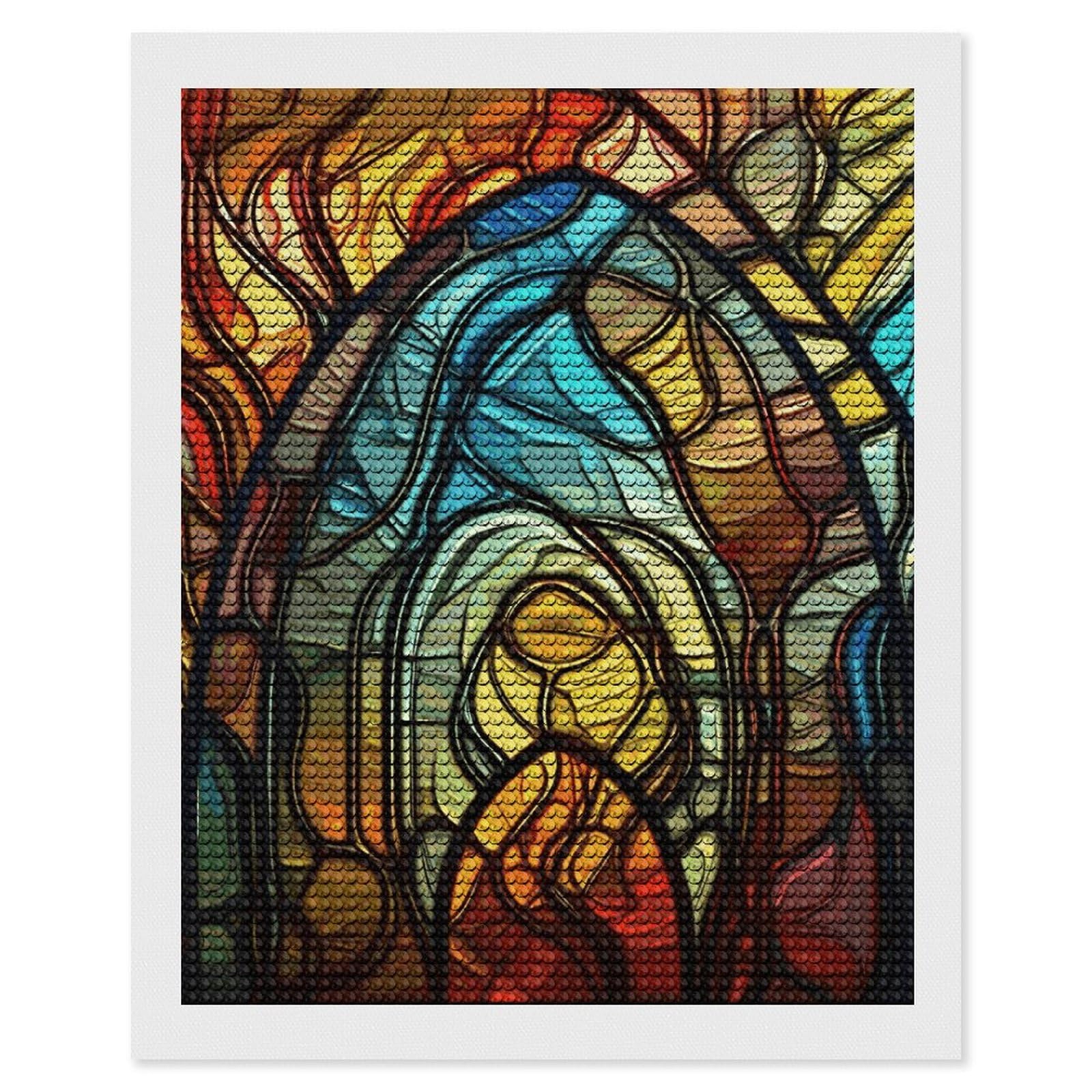 Amazon.com: Stained Glass Art 5D Diamond Art Kits for Adults